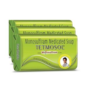 Tetmosol Medicated Soap- fights skin infections, itching with lime like fragrance for daily bathing - Pack of 3