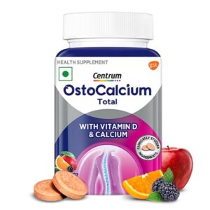 Osto Calcium Total Chewables (30s) | Vitamin D & Calcium (Veg) to support Strong Bones, Joints & Muscles
