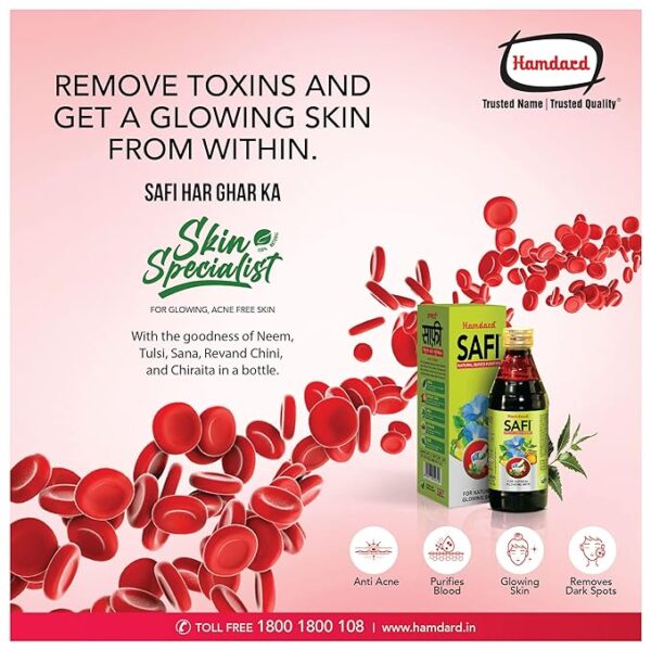 Hamdard Safi Blood Purifier for heathy Skin - 200 ML (Pack of 1) - Image 3